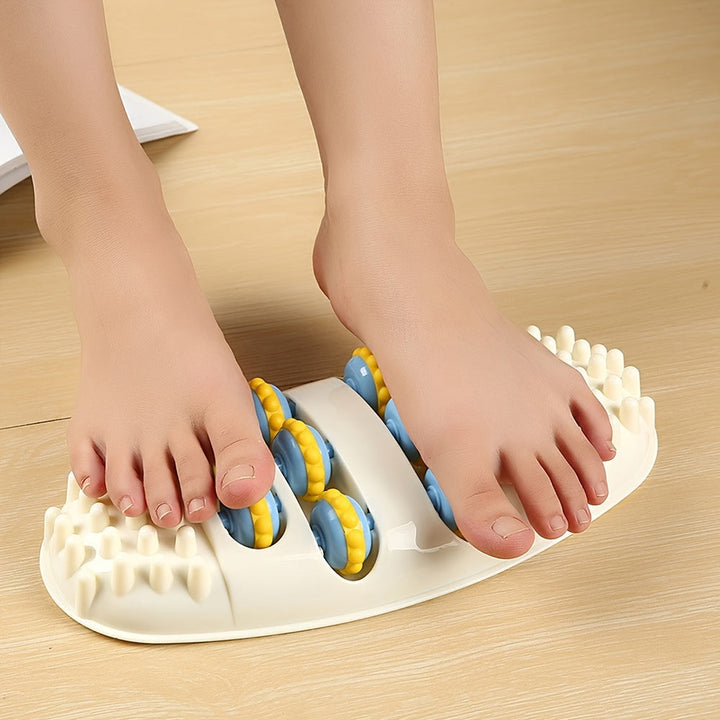 Experience Ultimate Comfort with the Wooden Dual Foot Massager Roller