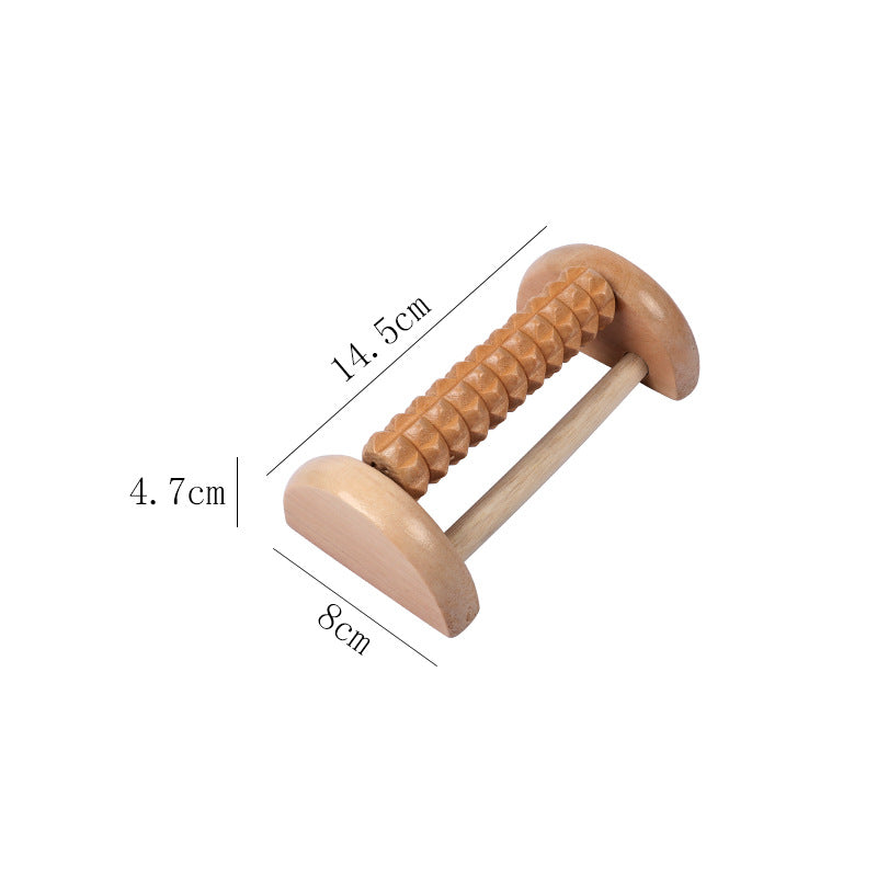 Wooden Six-Row Foot Acupoint Massage Roller