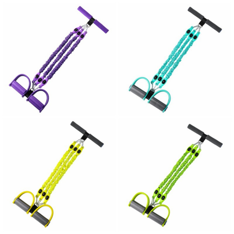 Multi-Function Fitness Resistance Bands with Latex Pedal Rope