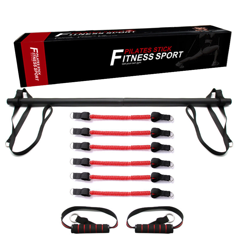 Portable Pilates Bar Kit with Resistance Bands for Home Workouts
