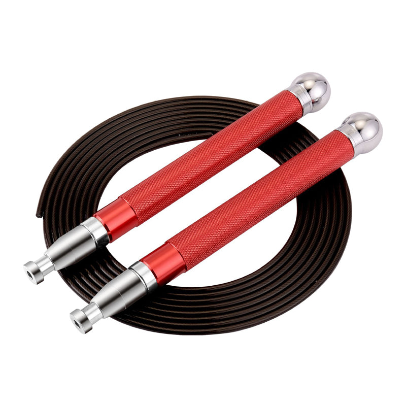 Aluminum Handle Double-Bearing Skipping Rope With Steel Wire