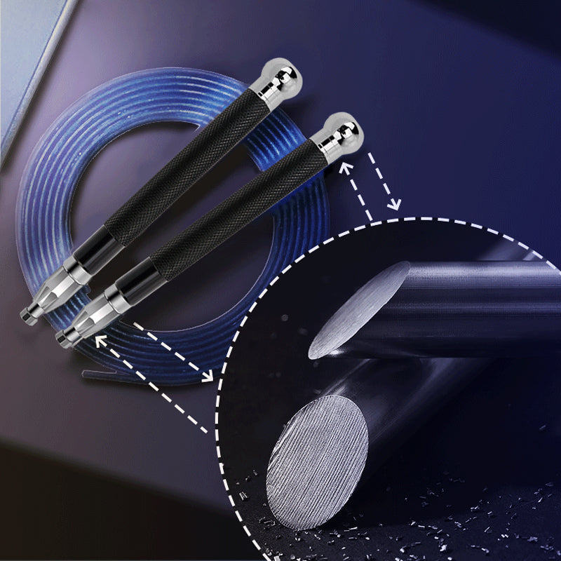 Aluminum Handle Double-Bearing Skipping Rope With Steel Wire