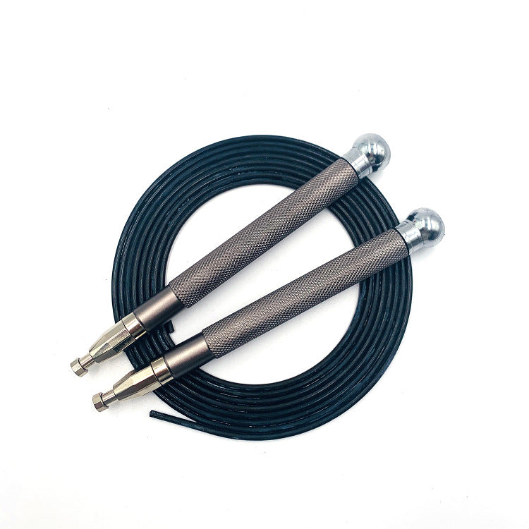 Aluminum Handle Double-Bearing Skipping Rope With Steel Wire