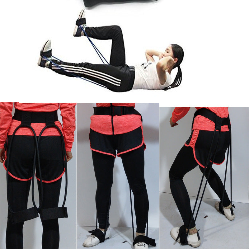 Latex Yoga and Fitness Resistance Bands with Foot Pedal for Home Workouts