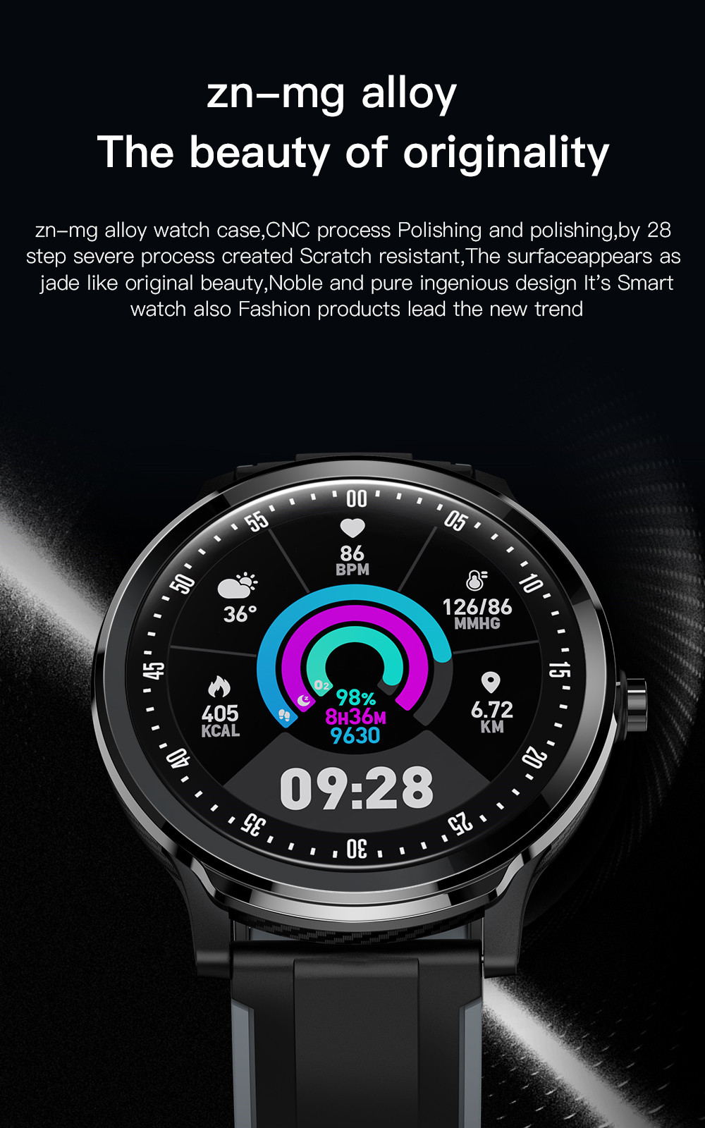 SN80 Smart Fashion Watch with Fitness Tracker