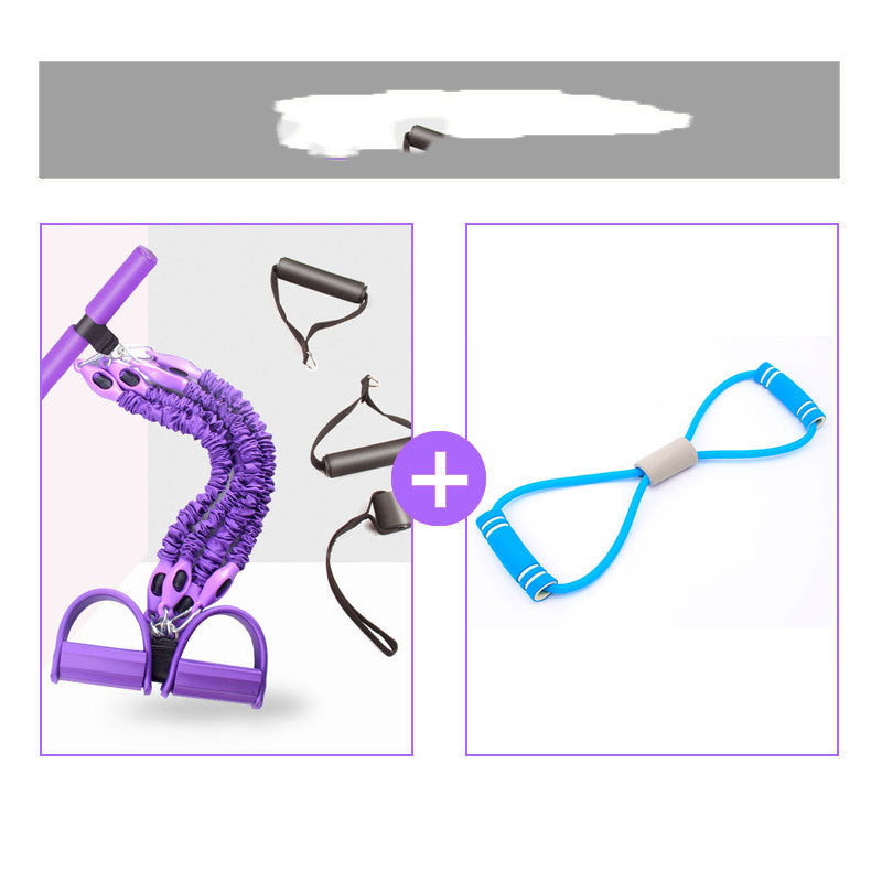 Multi-Function Fitness Resistance Bands with Latex Pedal Rope