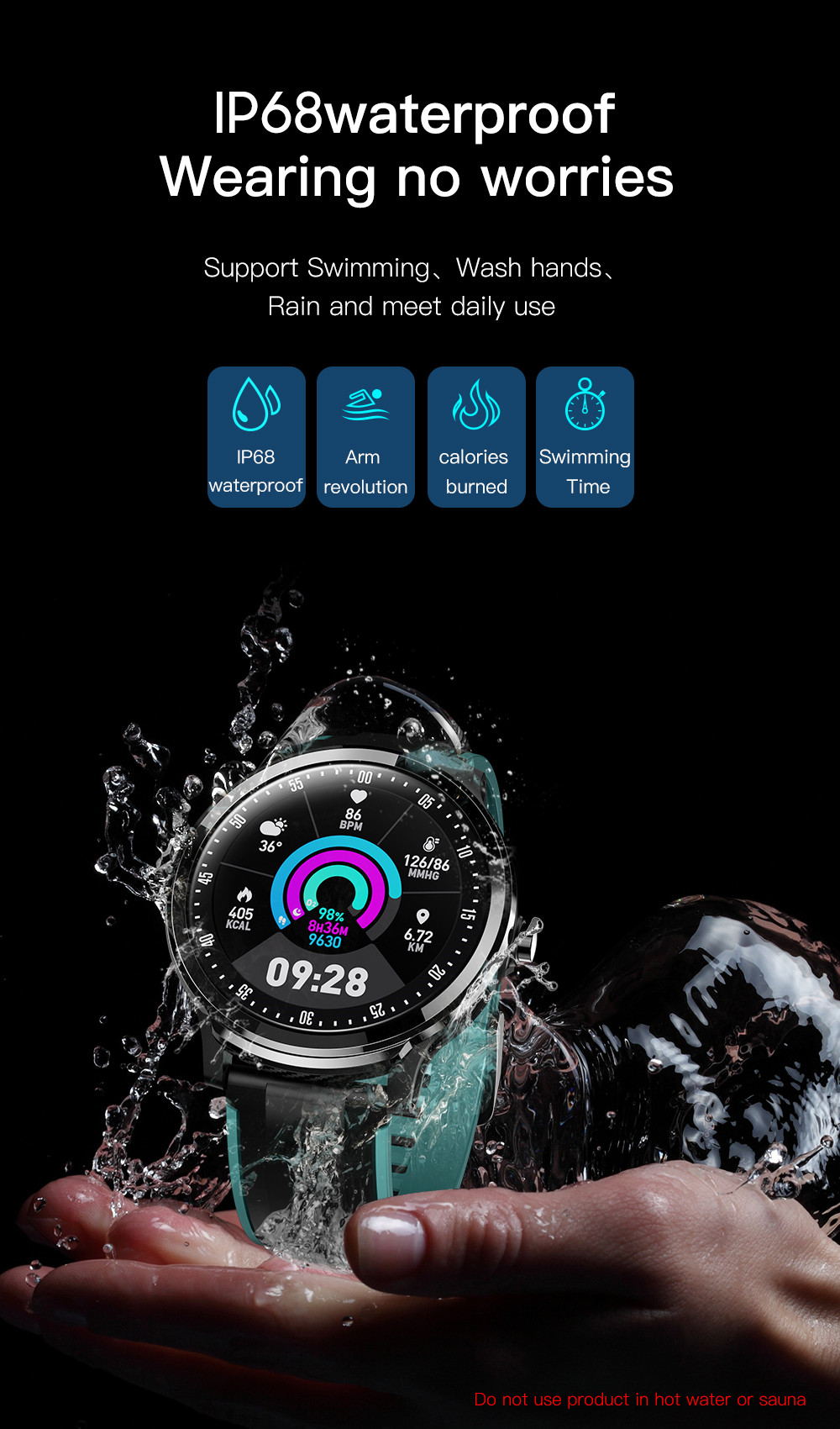 SN80 Smart Fashion Watch with Fitness Tracker