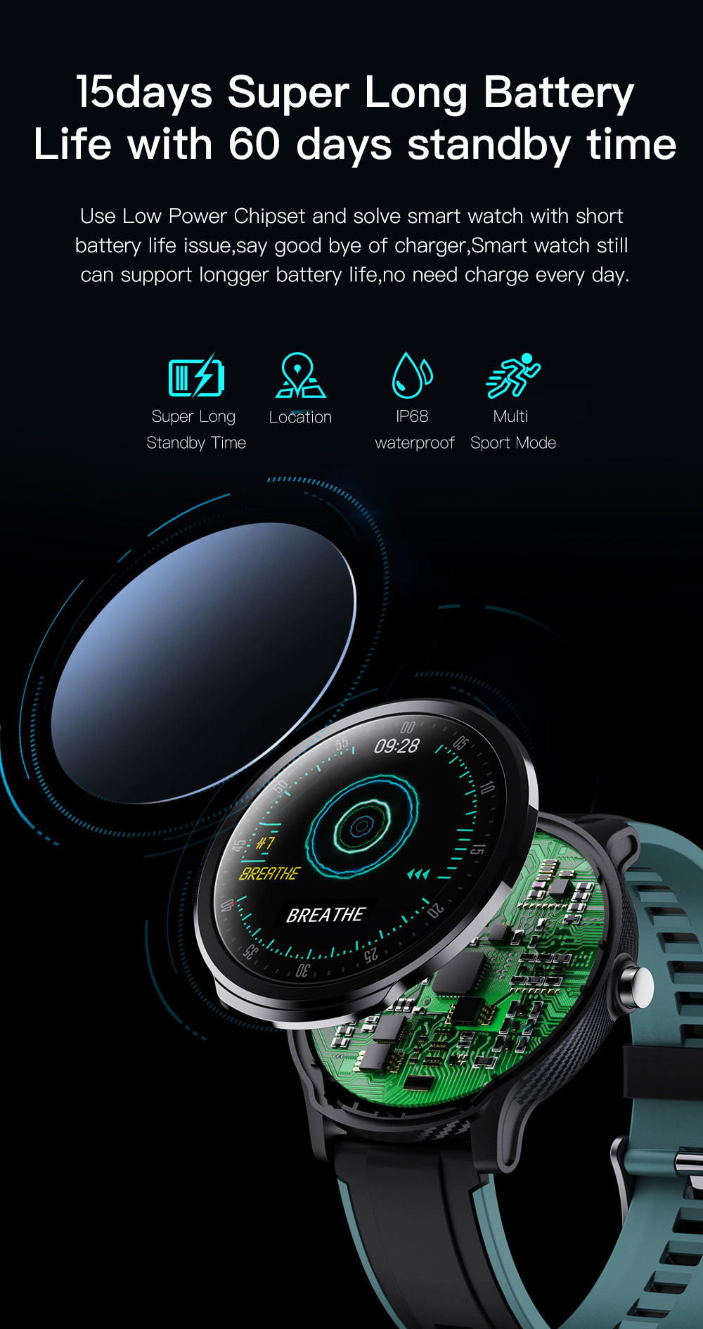 SN80 Smart Fashion Watch with Fitness Tracker