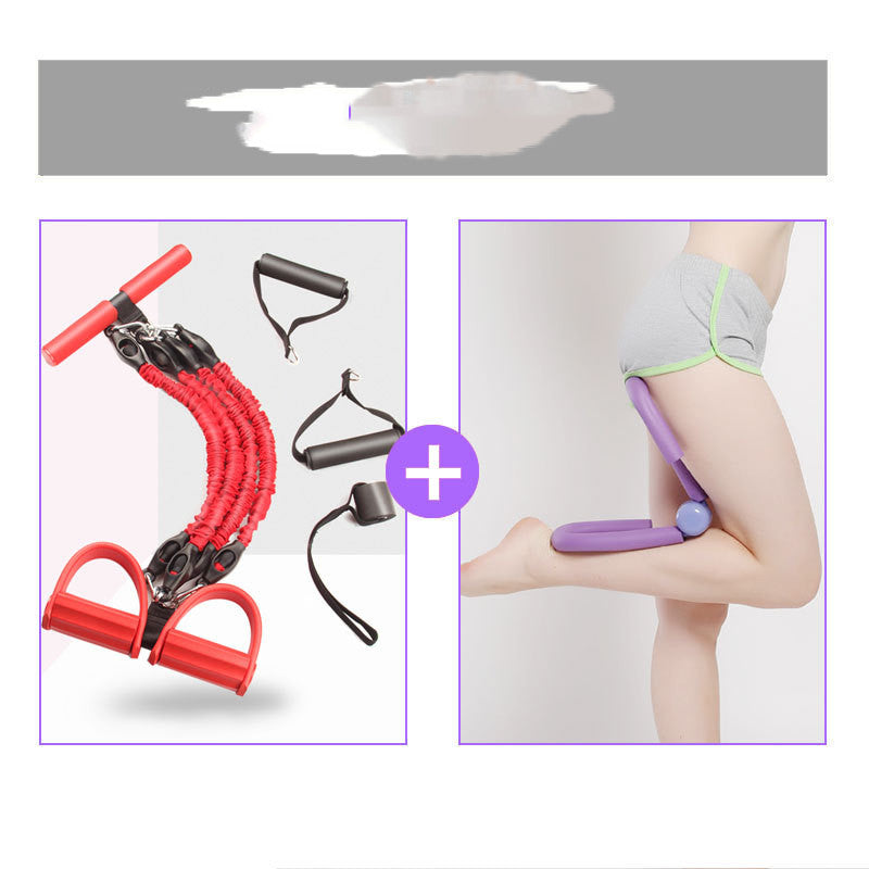 Multi-Function Fitness Resistance Bands with Latex Pedal Rope