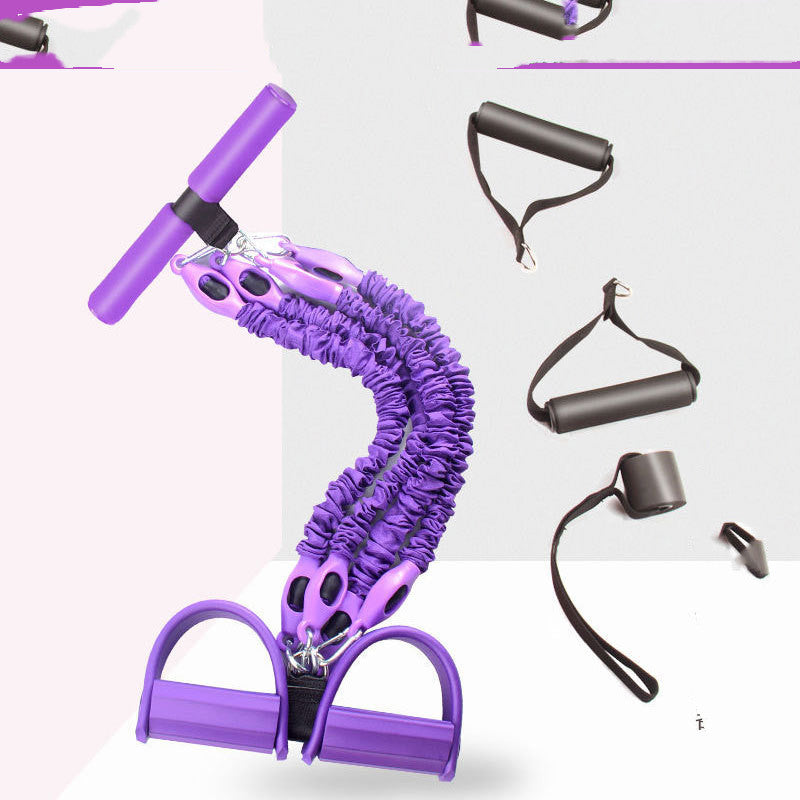 Multi-Function Fitness Resistance Bands with Latex Pedal Rope