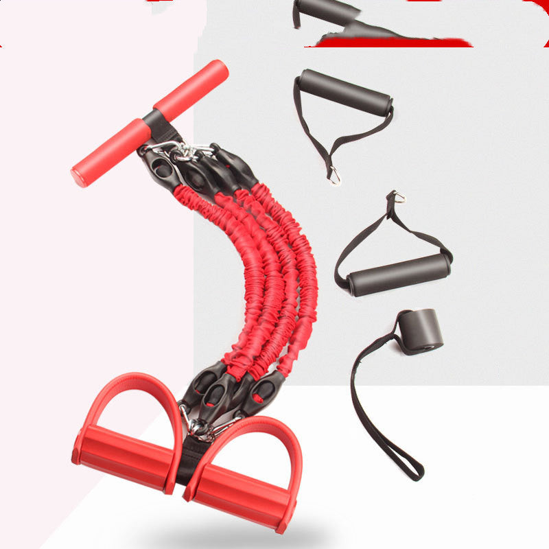 Multi-Function Fitness Resistance Bands with Latex Pedal Rope