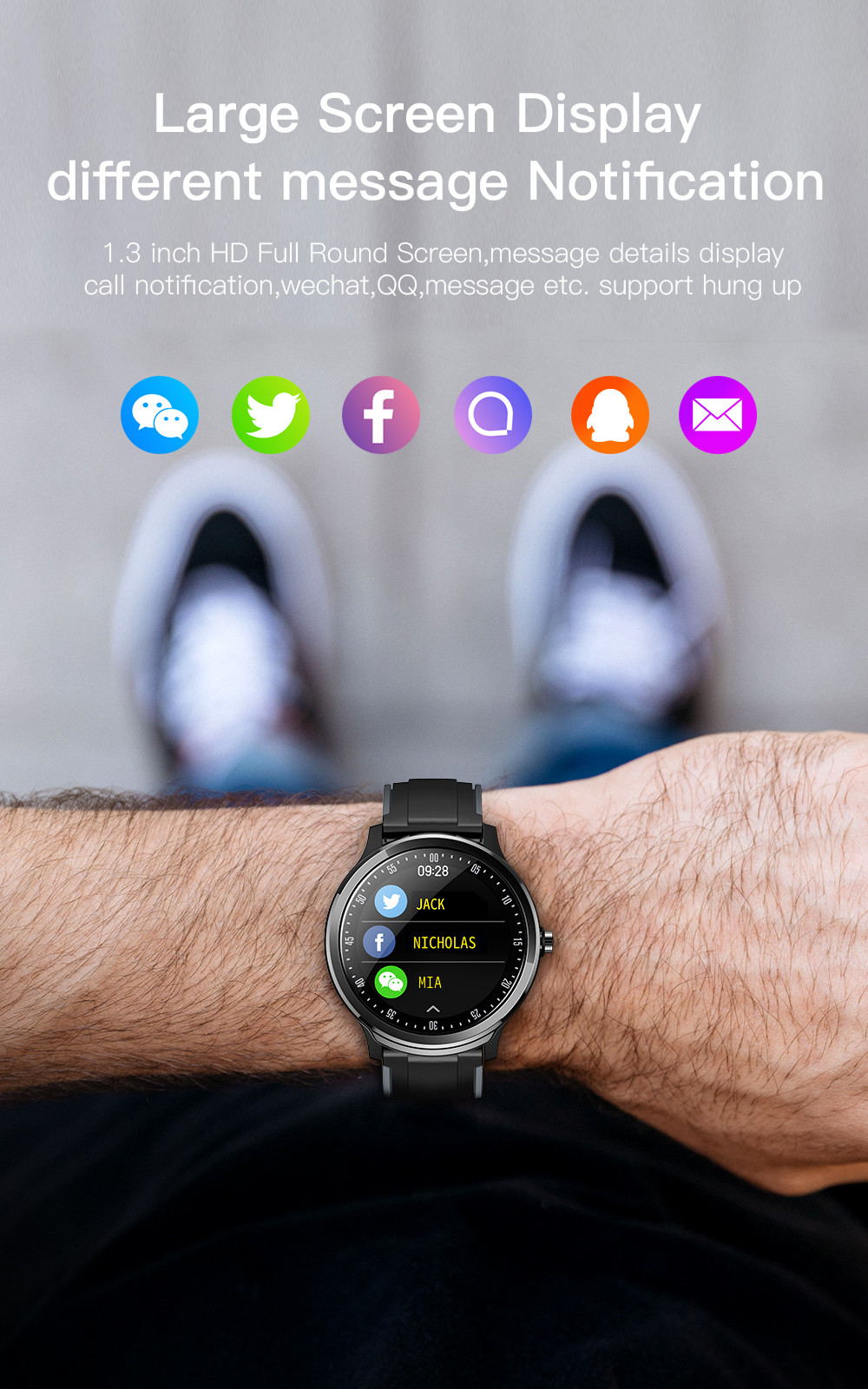 SN80 Smart Fashion Watch with Fitness Tracker