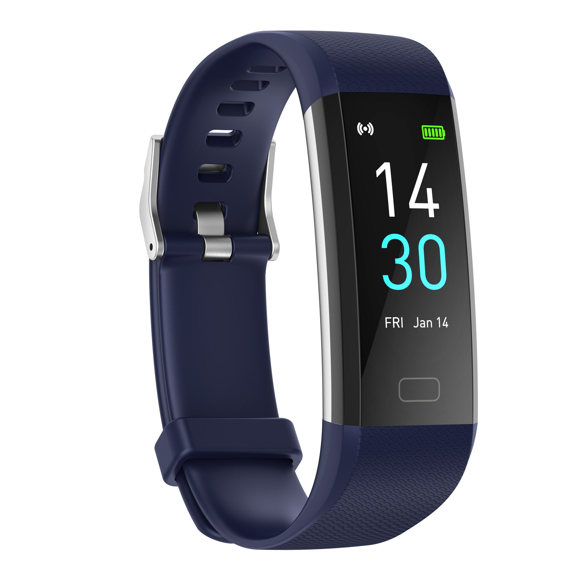 Smart Watch with Heart Rate, Blood Pressure, Step Counter, and Temperature Monitor