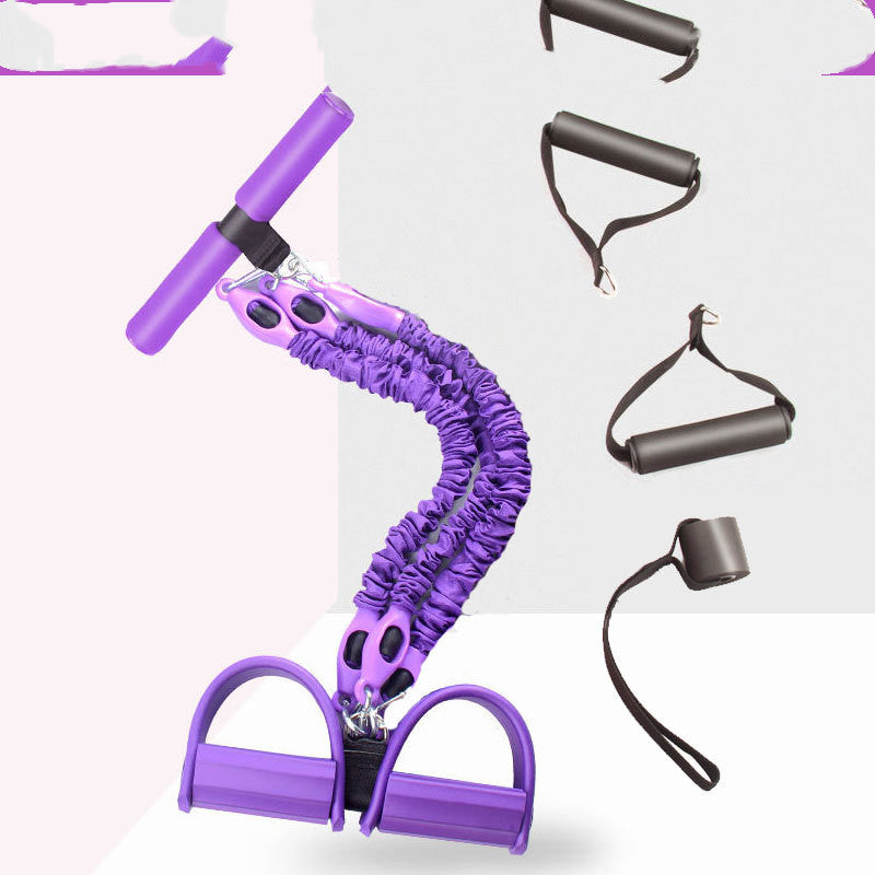 Multi-Function Fitness Resistance Bands with Latex Pedal Rope