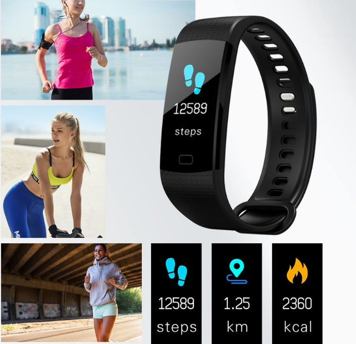 Smart Color Screen Fitness Tracker with Heart Rate Monitor