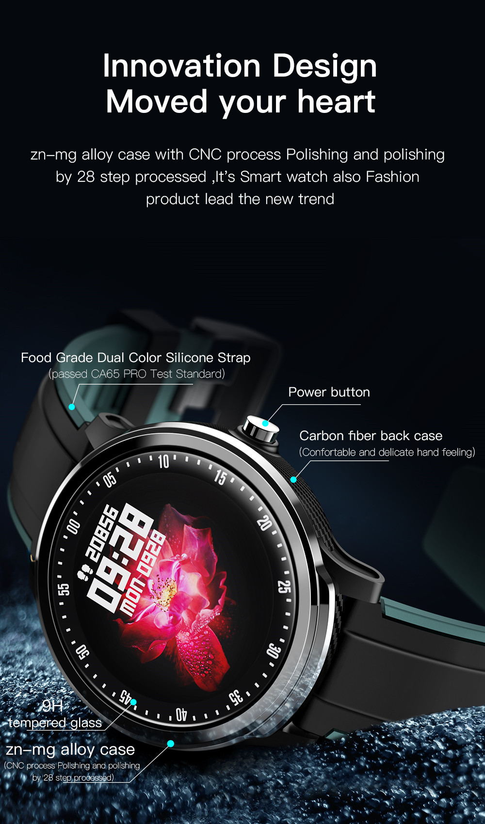 SN80 Smart Fashion Watch with Fitness Tracker