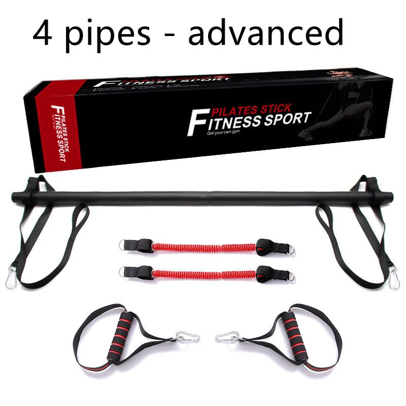 Portable Pilates Bar Kit with Resistance Bands for Home Workouts