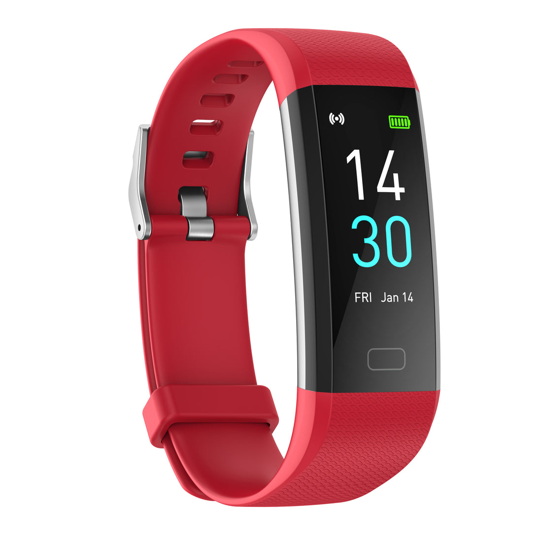 Smart Watch with Heart Rate, Blood Pressure, Step Counter, and Temperature Monitor