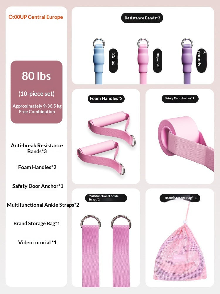 Resistance Bands For Home Fitness And Yoga