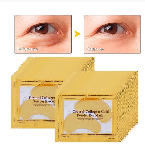 Gold Crystal Collagen Eye Patches for Anti-Aging and Acne Care