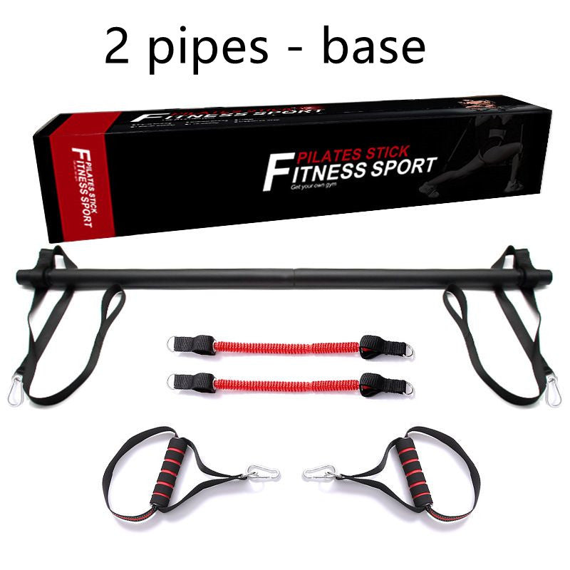 Portable Pilates Bar Kit with Resistance Bands for Home Workouts