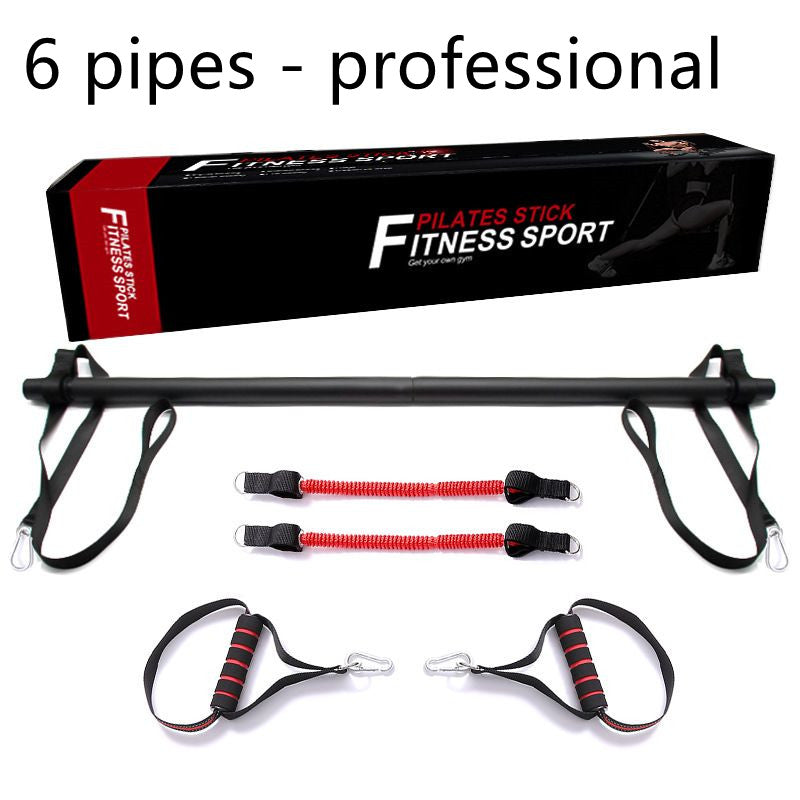 Portable Pilates Bar Kit with Resistance Bands for Home Workouts